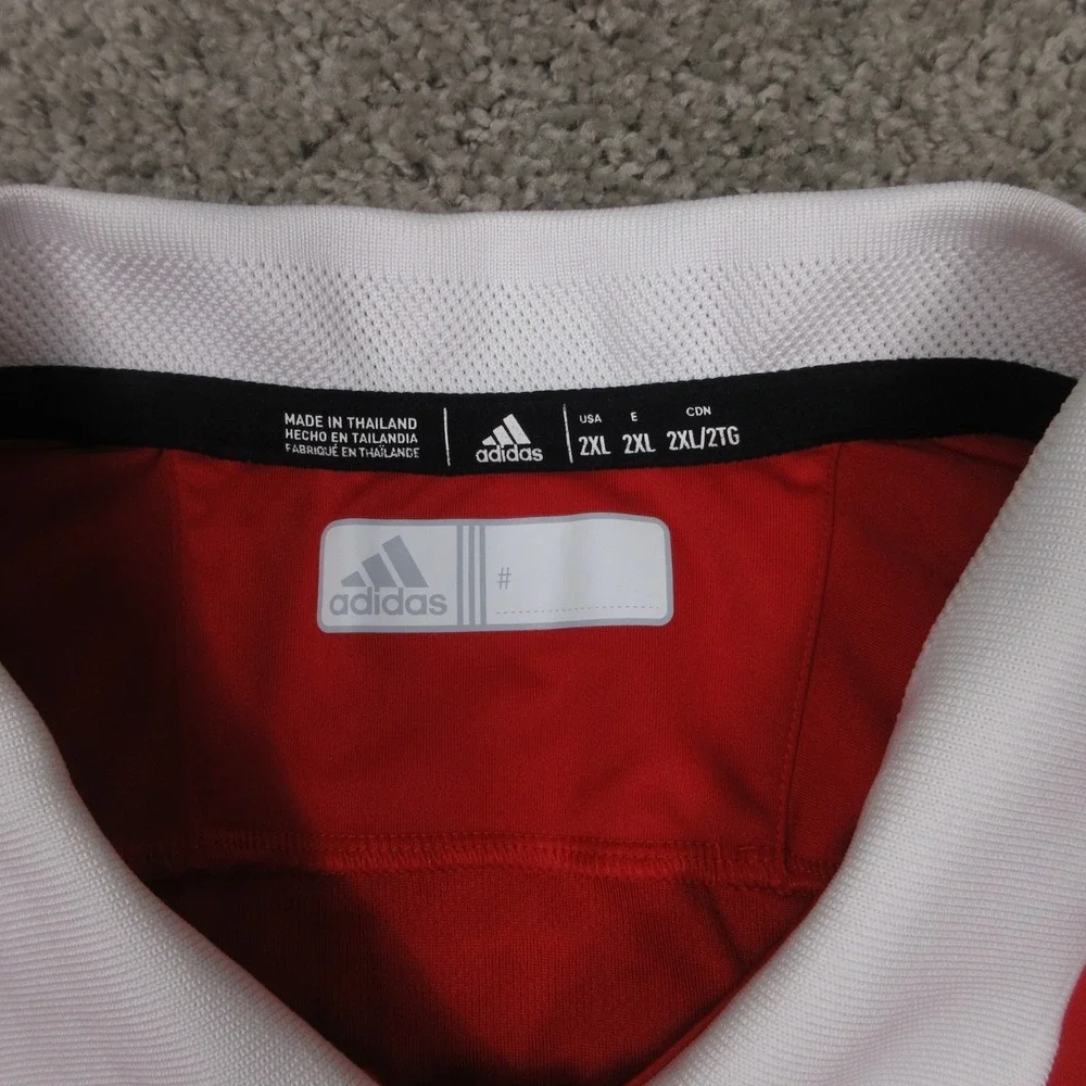 Nebraska Cornhuskers Polo Shirt Mens 2XL Red Adidas Performance Sport‎ Golf